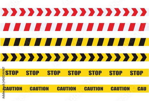 warning tape official crime and danger tapes vector illustration