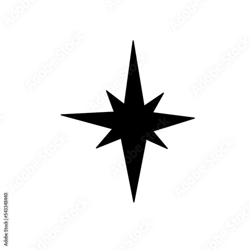 Star icon vector simple design