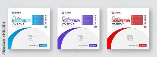 Digital business marketing social media post design. Social media banner template. Digital marketing Social media banner design. Modern & creative social media post design. Social media banner bundle