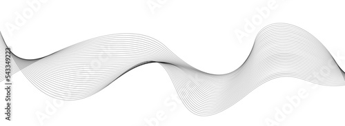 Abstract wavy background. minimal round lines abstract futuristic tech background. Vector digital art banner design