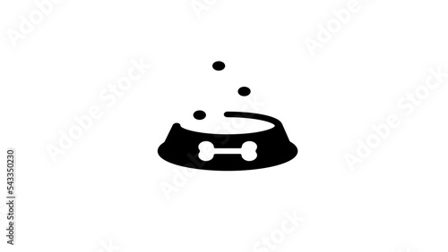 dog food bowl with a bone on it