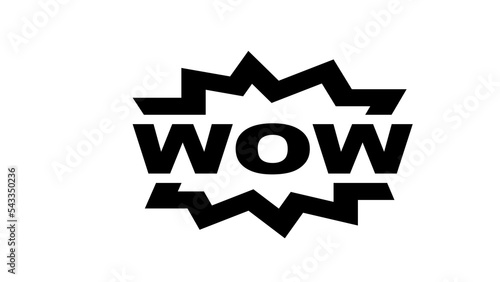 wow icon on white background