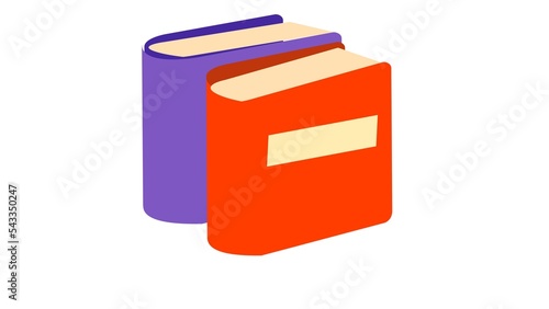 purple and red book icon