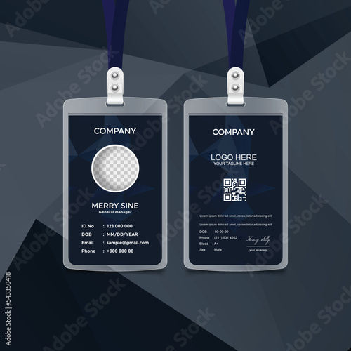 Corporate ID Card Design, Simple and Clean id card Design Template.