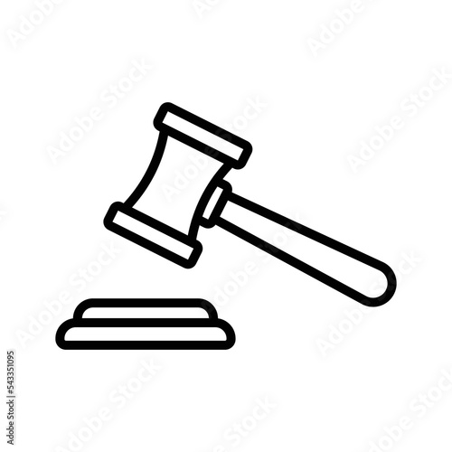 hammer of justice icon vector design template in white background