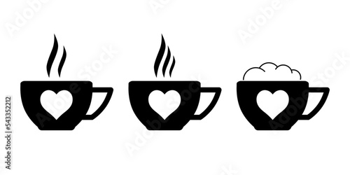 Coffee cup icons. Tea