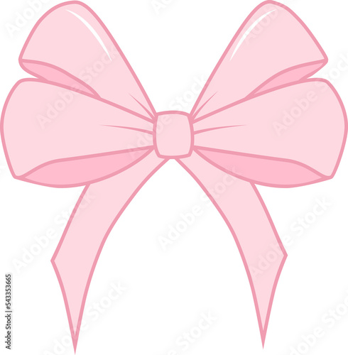 Pink Bow Ribbon flat design