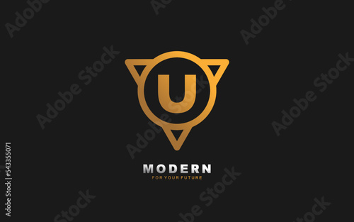 Free Download U letter logo abstract for identity company. Alphabet template vector illustration for your brand. - GFXLoad