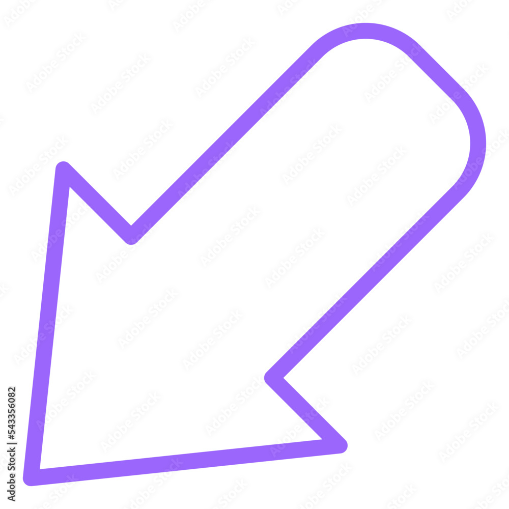 Down Left Icon Style Down Left Icon Style