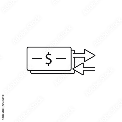 Bribery corruption fraud icon line isolated on clean background. Dollar concept drawing icon line in modern style.
