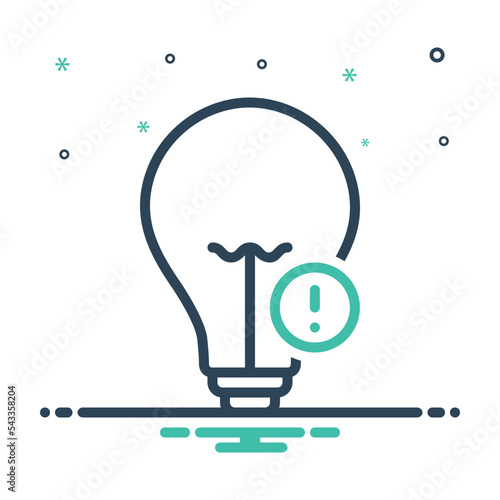 Tableau sur toile Mix icon for warnings