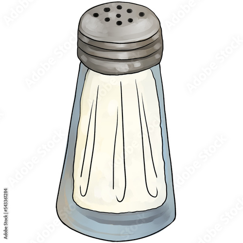Salt shaker hand drawn illustration photo