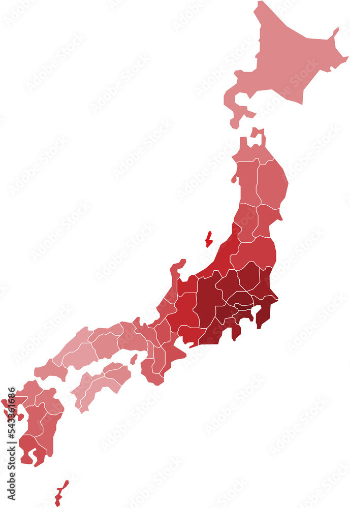 Japan political map divide by state Stock Illustration Adobe Stock