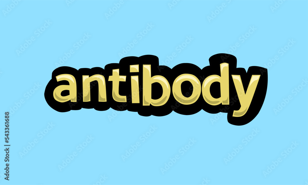 antibody writing vector design on a blue background