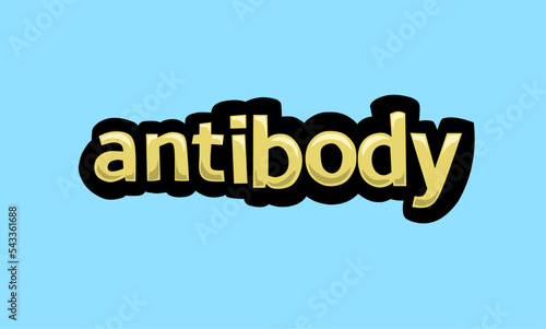 antibody writing vector design on a blue background © Gantar