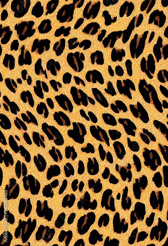 Seamless colorfull leopard print. Wild African cat fur