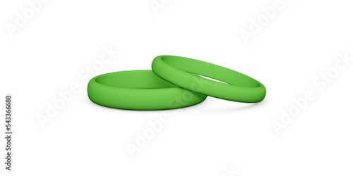 Jewelry wedding rings 3d rendering in wireframe material on white