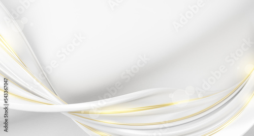 White background with golden curve