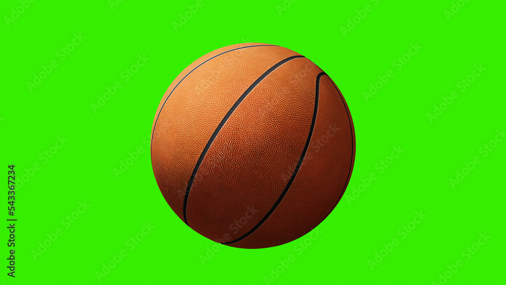 Basketball ball rotation Realistic in green screen 3D rendered Basketball ball rotation Realistic in green screen 3D rendered