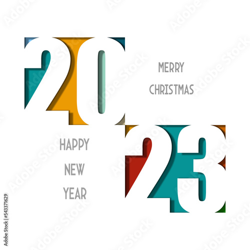 2023 new year greeting banner template. Happy new year 2023 background template. Modern happy new year background