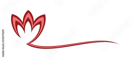A symbol of a stylized garden flower.