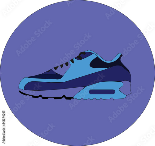 purple blue shoes with various colors
