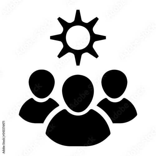 teamwork glyph icon
