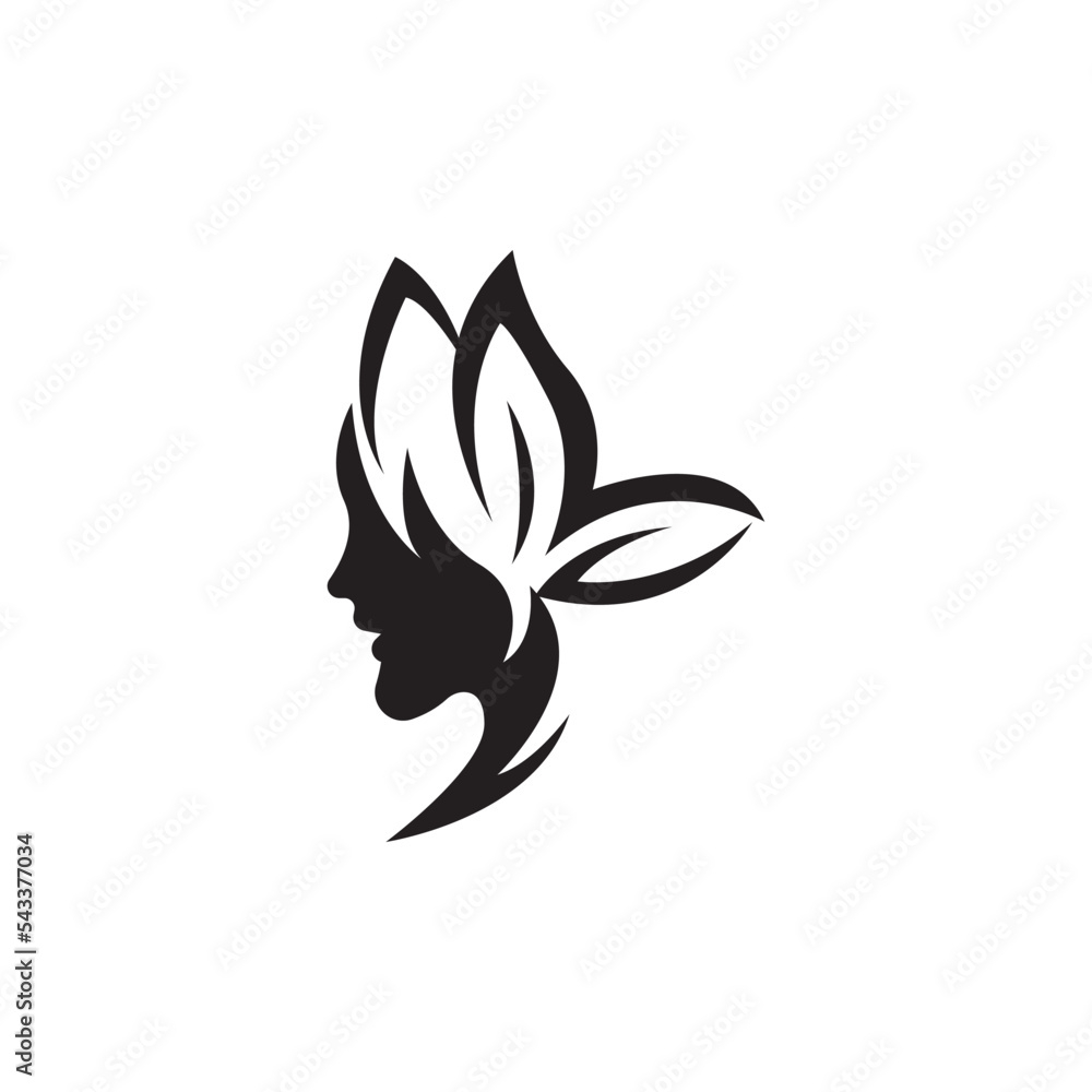 woman face icon logo vector design template woman face icon logo vector design template