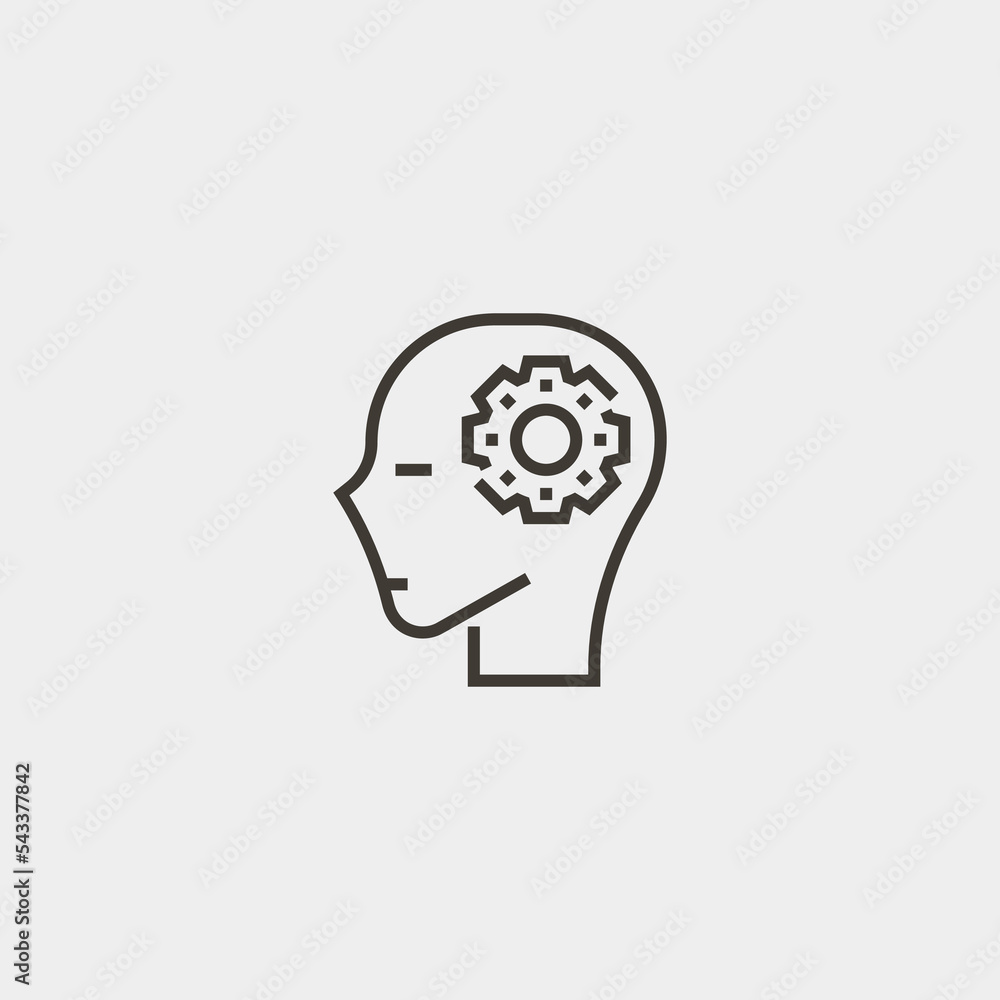 Artificial_intelligence vector icon illustration sign Artificial_intelligence vector icon illustration sign
