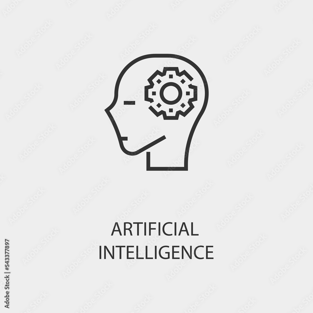 Artificial_intelligence vector icon illustration sign