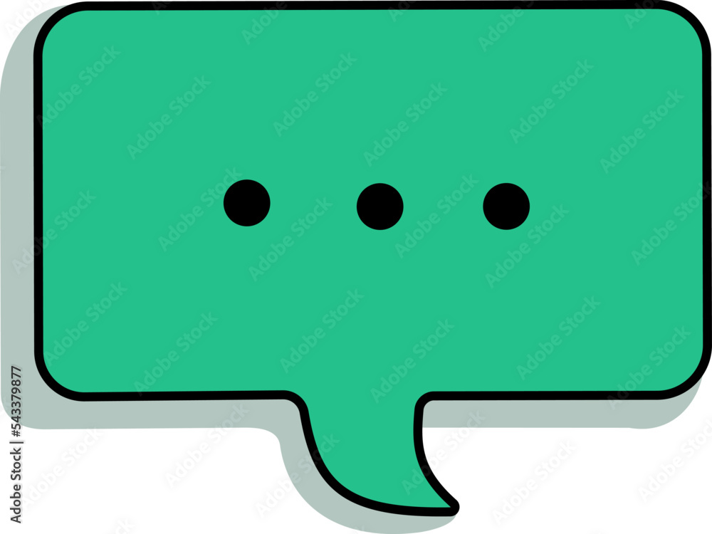 A hand-drawn speech bubble and an ellipsis highlighted on a white background. Vector illustration.The image of the dialogue in bright colors.Thoughts, communication, comments. Ellipsis. A hand-drawn speech bubble and an ellipsis highlighted on a white background. Vector illustration.The image of the dialogue in bright colors.Thoughts, communication, comments. Ellipsis.