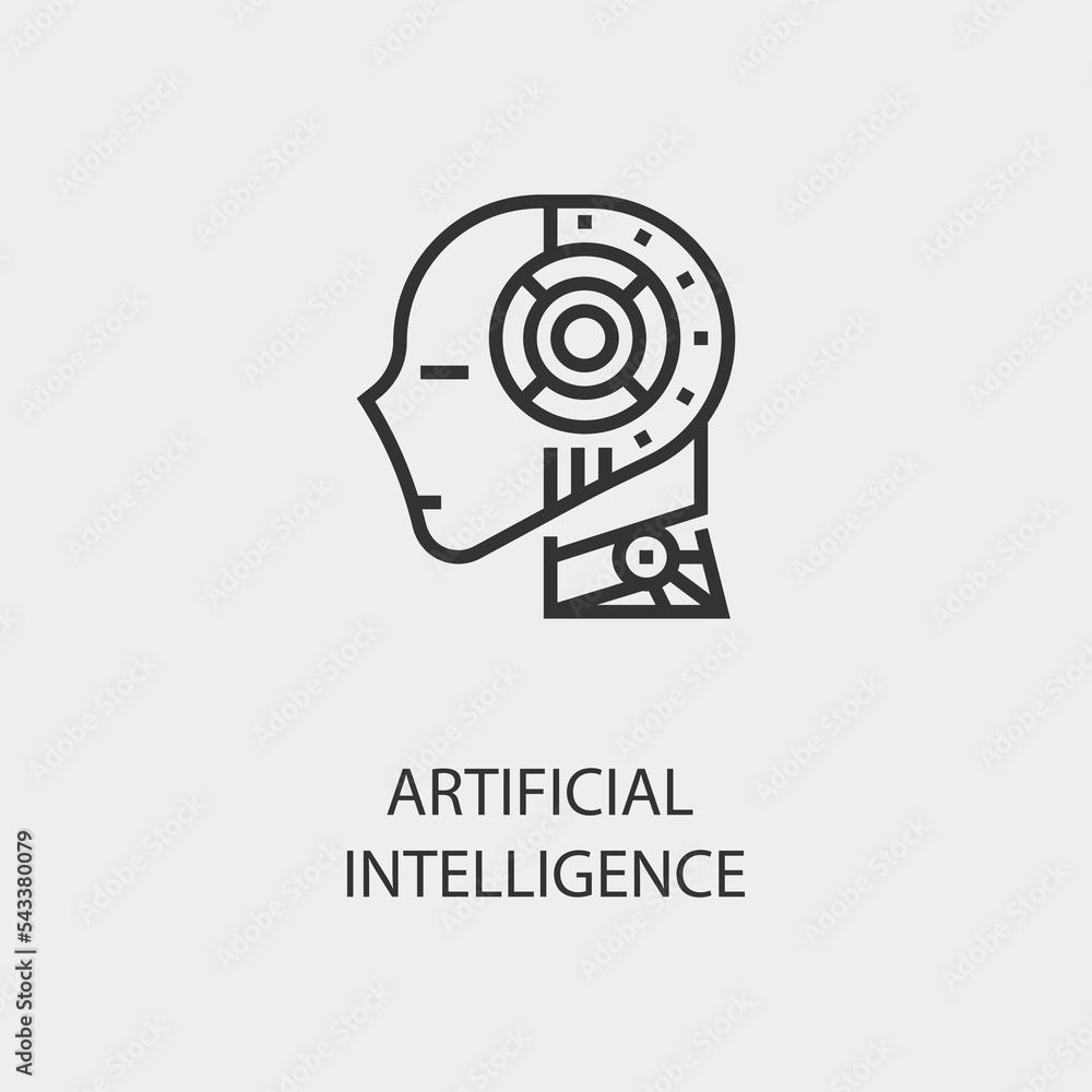 Artificial_intelligence vector icon illustration sign Artificial_intelligence vector icon illustration sign