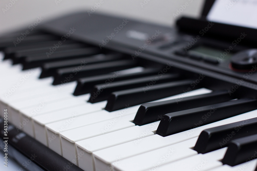 Digital piano close-up Digital piano close-up