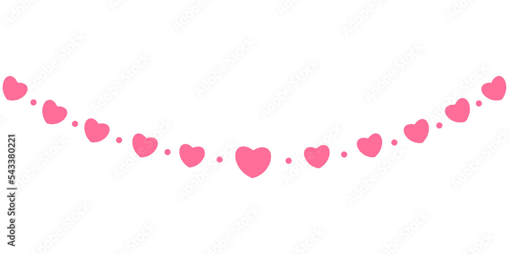 Pink Heart Valentine's Day Banner 