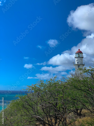 Lighthouse on the coast in Hawaii