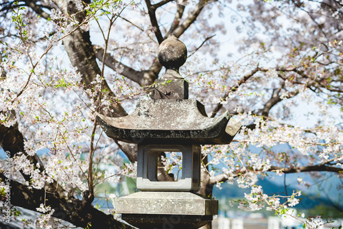 Fukuoka - stone lantern in the city park
