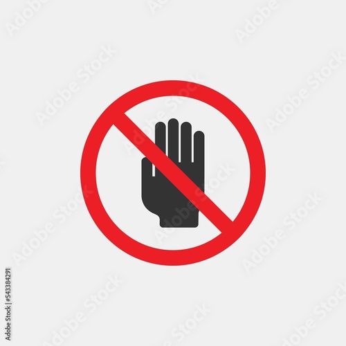 No_hands vector icon illustration sign