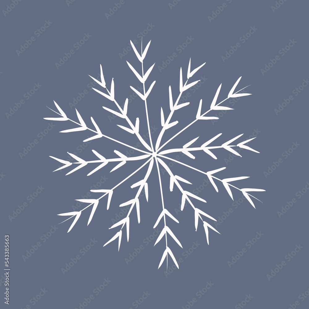 Snowflake in doodle style, winter holiday decoration on background. Snowflake in doodle style, winter holiday decoration on background.