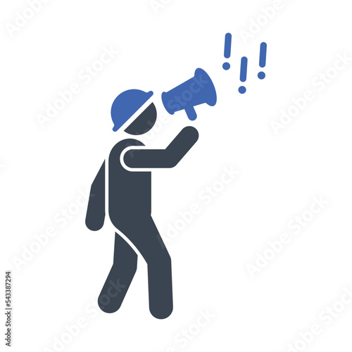 Warning announcement icon