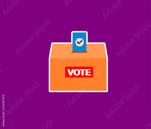 Vote ballot box for voting envlope photo