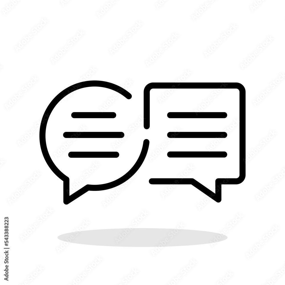 Discussion icon in trendy flat style. Communication symbol for your web ...