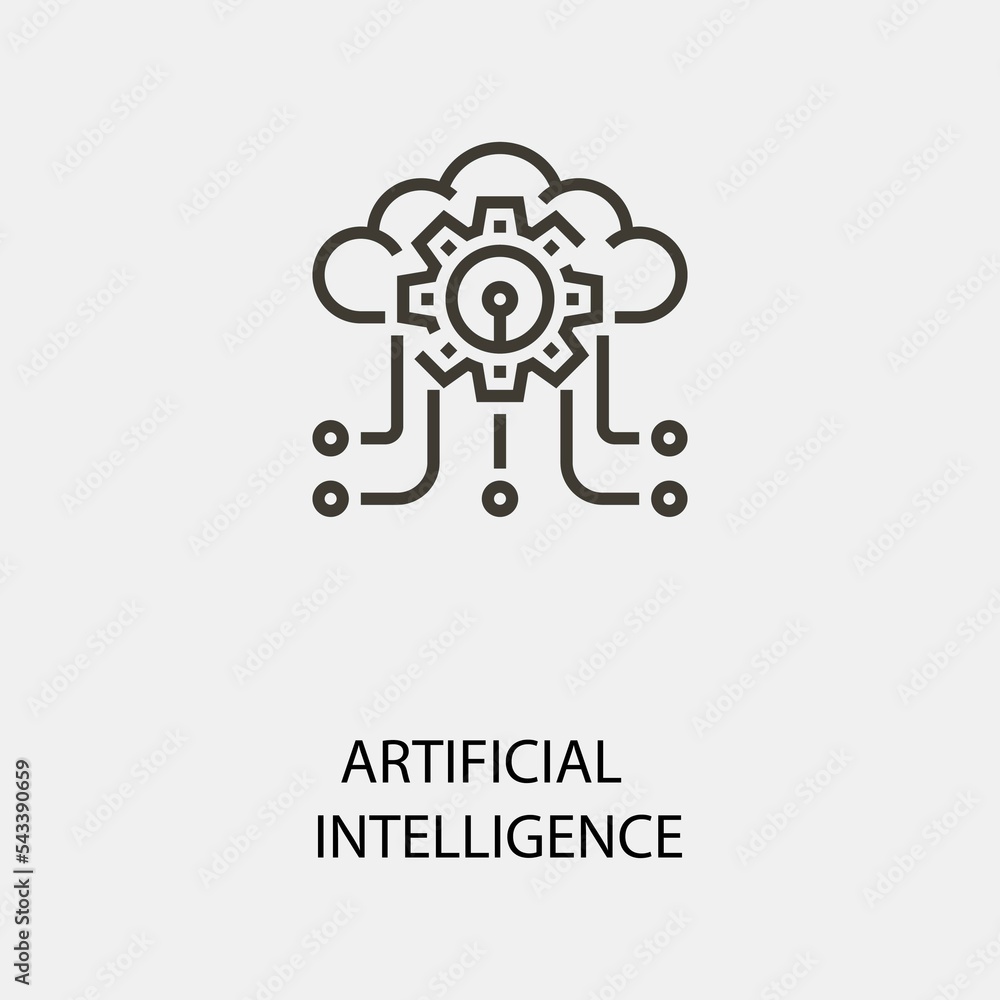 Obraz premium Artificial_intelligence vector icon illustration sign