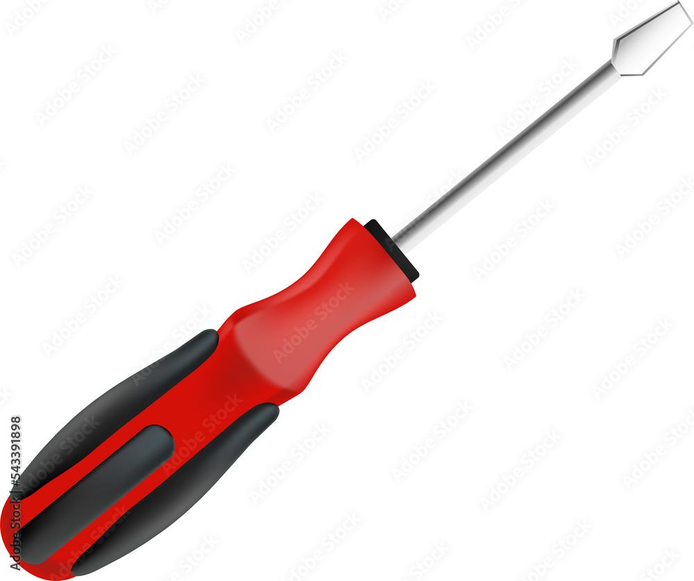 Red Screwdriver Illustration Red Screwdriver Illustration