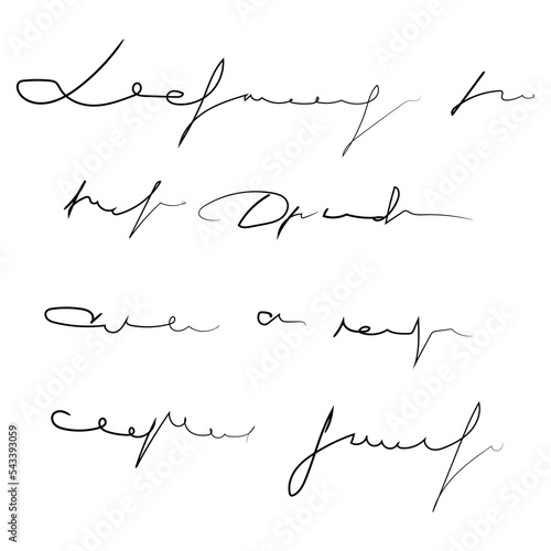 Abstract handwritten fictional text. Grunge monochrome background of handwritten doodles imitating writing.