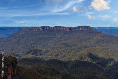 View of Echo Point Blue Mountains three sisters Katoomba Sydney NSW Australia photo