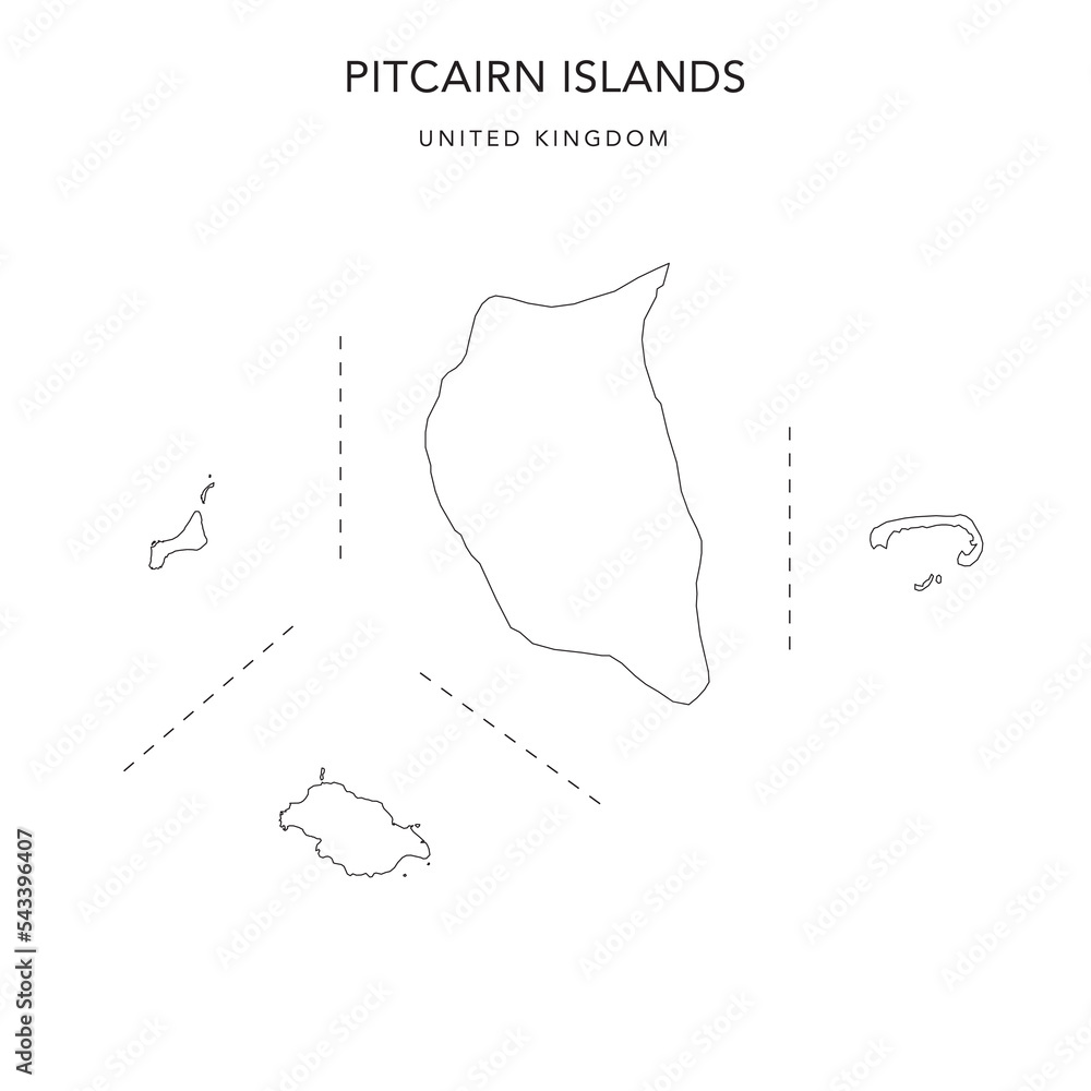 Administrative Map of the Pitcairn Islands as of 2022 United Kingdom