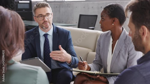 Multiethnic business people discussing in meeting