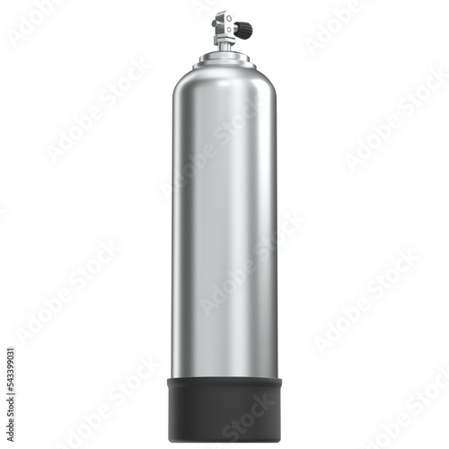 3d rendering illustration of a scuba diving gas cylinder photo