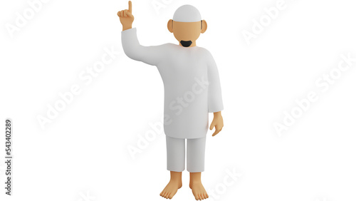 A 3d illustration of a Muslim for Tawhid photo