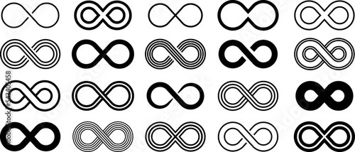 Fotografia Infinity design logo icon set